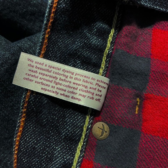 Eddie Bauer Men's 42x34 Relaxed Fit Dark‎ Wash Flannel Lined Denim Jeans - Picture 8 of 13